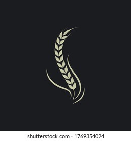 Agriculture wheat   vector icon illustration design template
