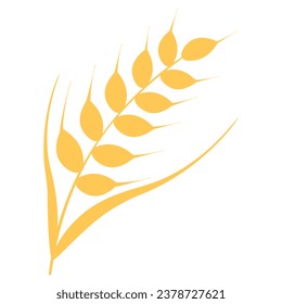 Agriculture wheat vector Illustration design template. elements of wheat grain, wheat ears, seed or rye, prosperity symbol