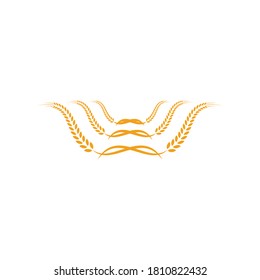 Agriculture wheat vector logo design, friendly concept