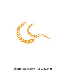 Agrarweizen, Vektorgrafik-Design, freundliches Konzept