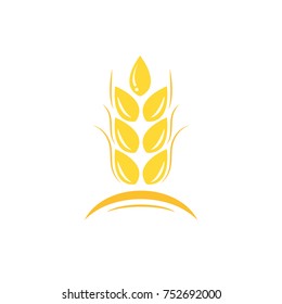 Agriculture Wheat Vector Logo Template Icon Design