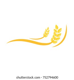 Agriculture Wheat Vector Logo Template Icon Design
