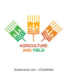 agriculture, yield and spike concept. agriculture logo