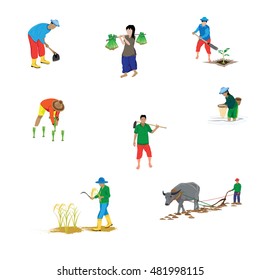 Agriculturist shape vector design