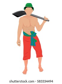 agriculturist shape vector design