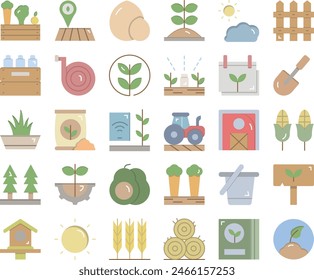 Agricuture icon set design vector illustration stock