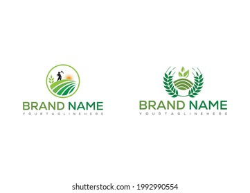 agricuture logo design vector file