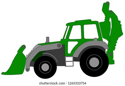 Agrimotor or Tractor. Design of Farm and Agriculture