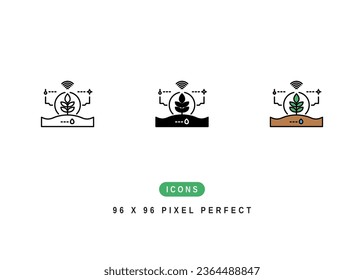 Agritech Icon. Smart Farming Technology Symbol Stock Illustration. Vector Line Icons For UI Web Design And Presentation