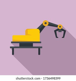 Agritech machine icon. Flat illustration of agritech machine vector icon for web design