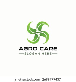 Modelo de design de logotipo de cuidados agrícolas