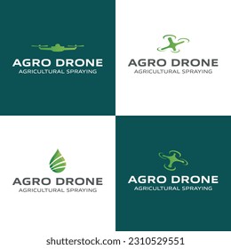 Agro drone vector logo design