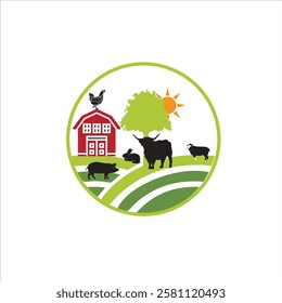 The Agro Farm logo features a fresh, eco-friendly design with green elements, leaves, and natural symbols, perfect for agricultural businesses promoting sustainability, growth, and organic farming.