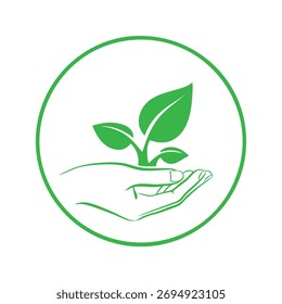 Logotipo de la granja agrícola, diseño de la Ilustración vectorial del icono.