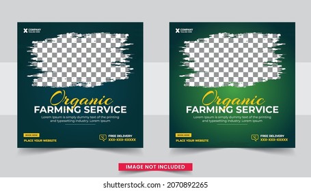  Agro farm services social media port or web banner template