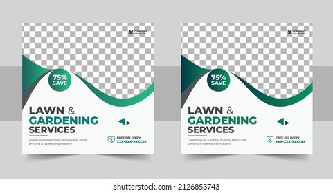 Agro farm services social media post or web banner design. organic agro farm services or Landscaping Service Social Media Post banner, Web Banner, Garden, agro farm, agriculture, farming, organic.