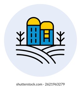 Agro Industry and Agricultural Engineer vector Icon design
