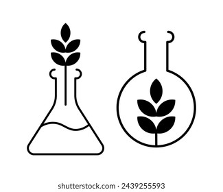 Agro laboratory icon, template for graphic and web design. vector illustration