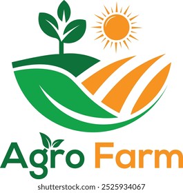 Agro logo design. Agriculture vector design. Farm logo concept.	
