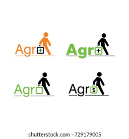 agro logo man