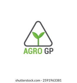 Agro nature vector logo design with white background, 