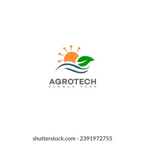 agro tech logo vector template