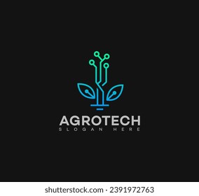 Agrar-Tech-Logo-Vektorvorlage