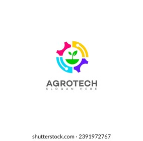 agro tech logo vector template