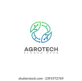 Agrar-Tech-Logo-Vektorvorlage