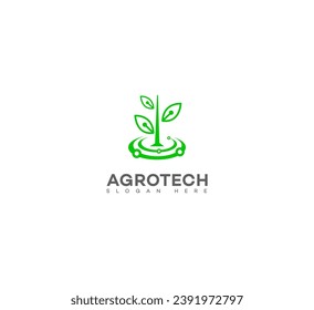 Agrar-Tech-Logo-Vektorvorlage