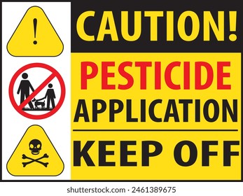 Agrochemicals, pesticide, fungicide, weedicide applied area do not enter warning information. Carcinogenic, harmful chemicals were applied in this area. Do not enter until dry. Field notice 
