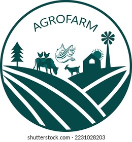 Logo-Design von Agrofarm-Vektorgrafiken 