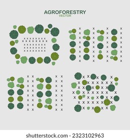 Agroforestry Vector Pack Icon With Plant