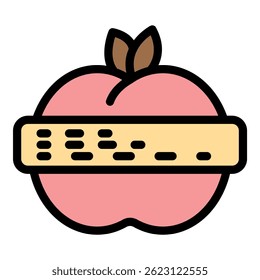 Agronomist apple icon. Outline agronomist apple vector icon color flat isolated
