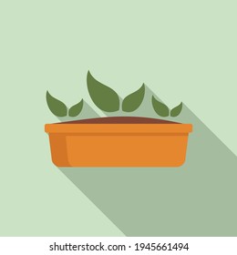 Agronomist ground box icon. Flat illustration of Agronomist ground box vector icon for web design