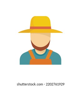 Icono agrónomo. Ilustración plana del icono del vector agrónomo aislado en fondo blanco