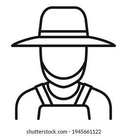Agronomist icon. Outline agronomist vector icon for web design isolated on white background