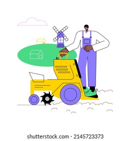 Agronomy abstract concept vector illustration. Agricultural economics, plant science, agronomy industry, horticulture practices, field agronomist, growing crops, genetics abstract metaphor.