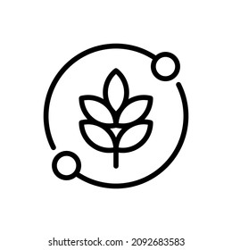 agronomy line icon vector isolated on white background