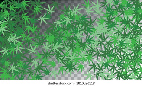 Agronomy Texture. Abstract  Herbal Vector. Green Organic Collection.  Medical Ganja Texture. Transparent Medicinal Background.  Agronomy Texture. Yellow Agriculture Illustration. 