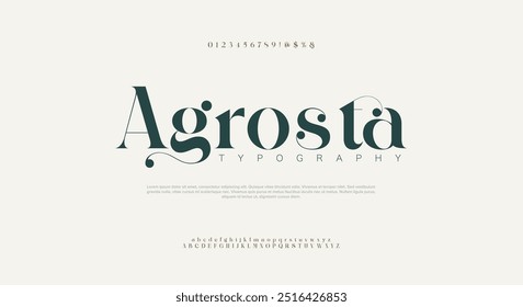 Agrosta , Abstract technology science alphabet lowercase font. digital space typography vector illustration design