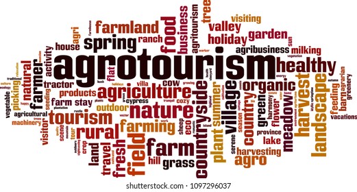 Agrotourism  word cloud concept. Vector illustration