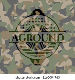 Aground on camo texture