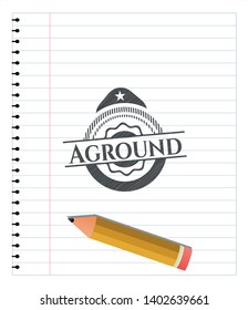 Aground pencil draw. Vector Illustration. Detailed.