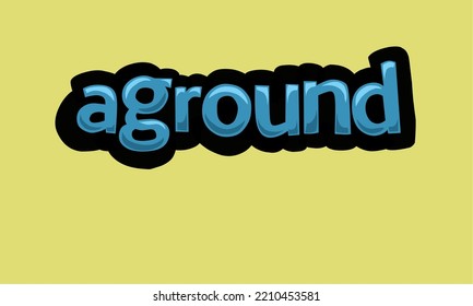 AGROUND writing vector design on a yellow background very simple and very cool