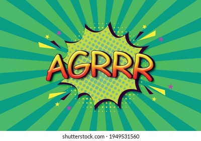 AGRRR Comic Speech 3d Text Style Effect high resolution background