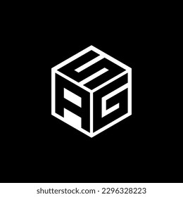 AGS letter logo design in illustration. Vector logo, calligraphy designs for logo, Poster, Invitation, etc.