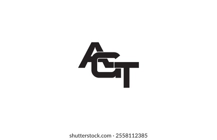 AGT letter logo design template, Initials AGT letter logo icon vector