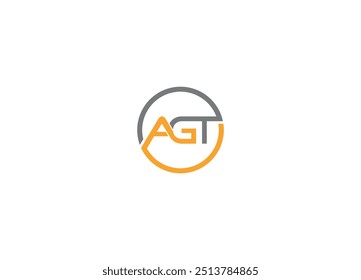 AGT logo design vector icon template with white background