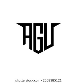 AGU letter logo design with white background in illustrator, vector logo modern alphabet font overlap style, calligraphy designs for logo, Poster, Invitation, etc.